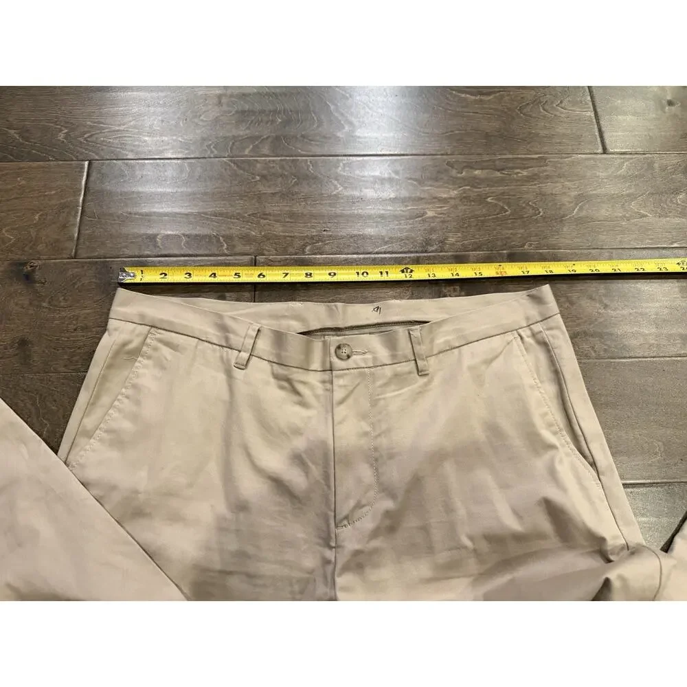 MNG by Mango Mens Beige Flat Front Chino Pants Size 36